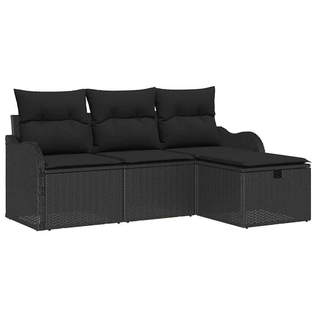 Vidaxl - Ensemble de canapé de jardin 4 pcs-Salons de jardin Poly rotin 458112 - Image 2