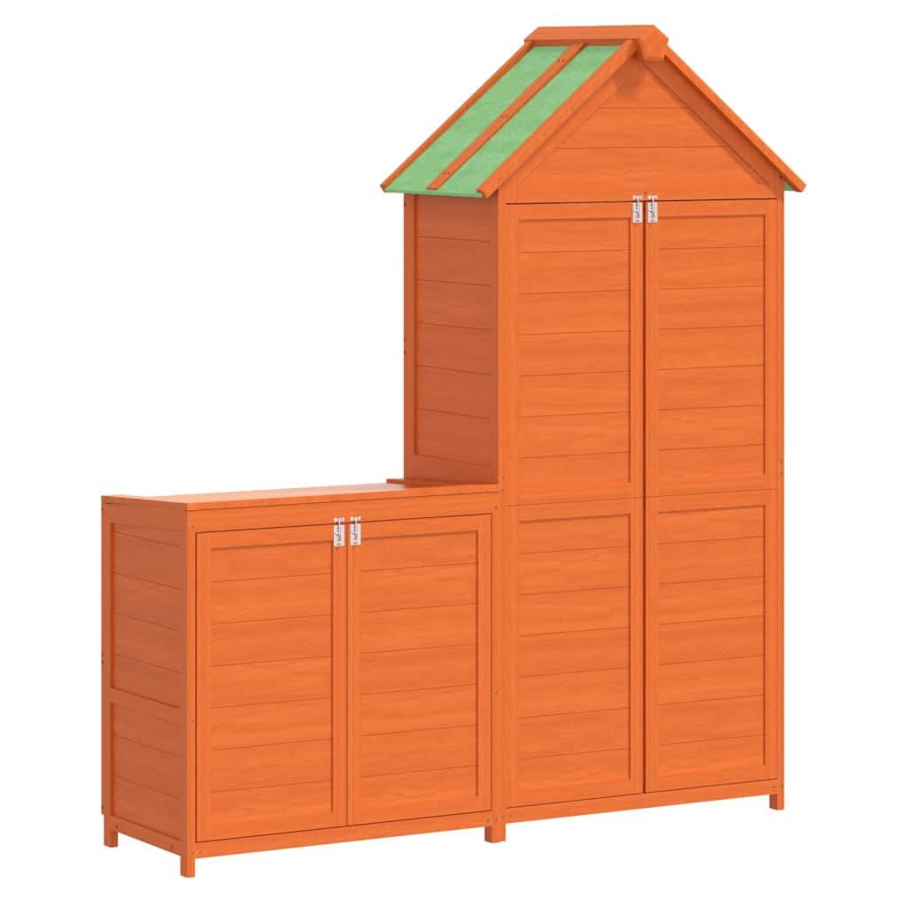 Vidaxl - Ensemble de remise à outils de jardin 2 pcs marron pin massif vidaXL 172249 - Image 2