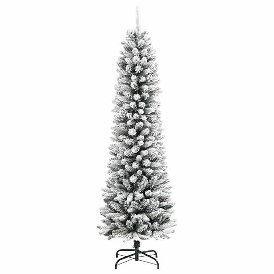 Sapin de Noël | Arbre de Noël artificiel Blanc 210 cm PVC, métal et plastique Maison Chic - Image 4