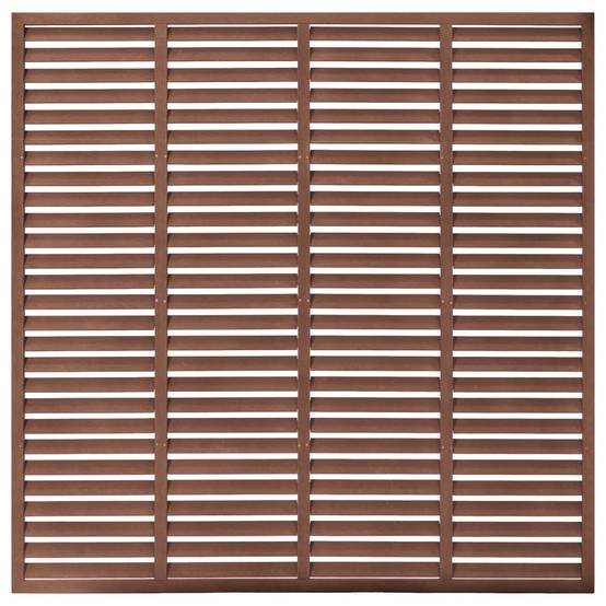 Clôture à persiennes WPC marron 180 x 180 cm - PANGIVO - Image 2