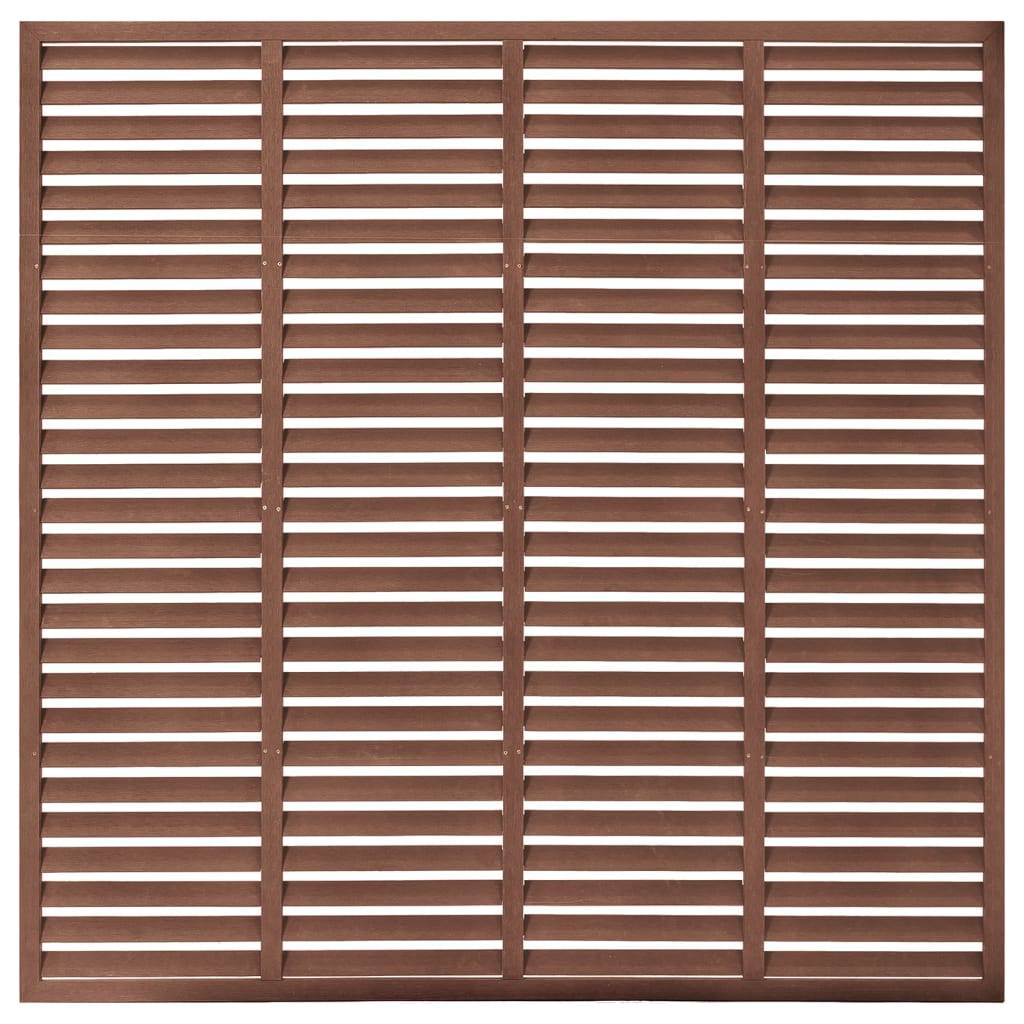 Clôture à persiennes WPC marron 180 x 180 cm - PANGIVO - Image 2