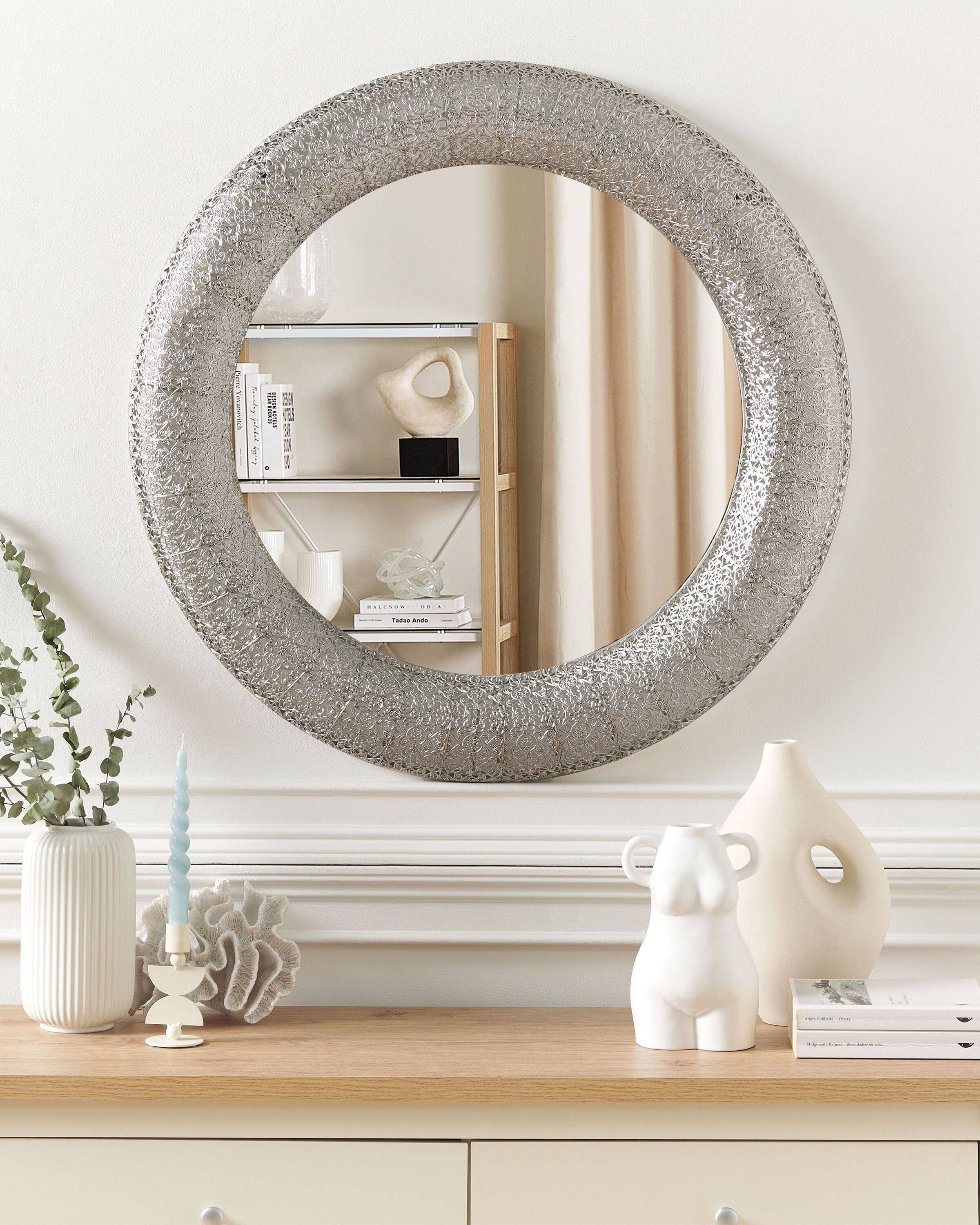 Beliani - Miroir Métal Argenté CHANNAY - Beliani - Image 1