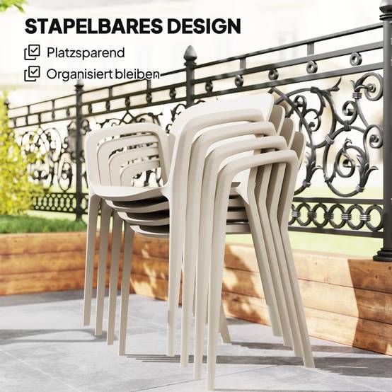PANGIVO - Chaise de jardin plastique blanc 60 x 56 x 75 cm - PANGIVO - Image 6