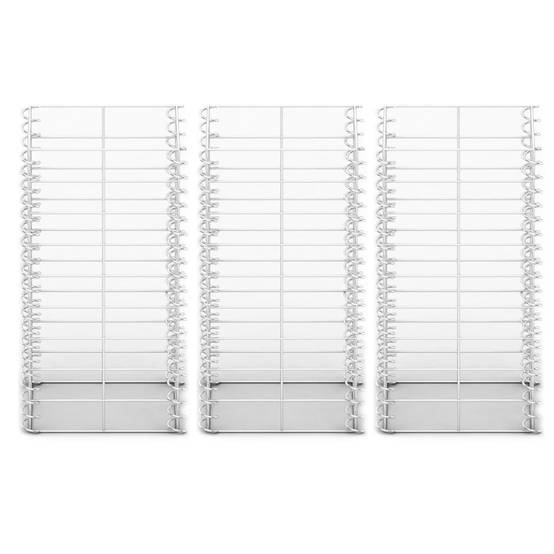 PANGIVO - Jeu de panier de gabion 3 pcs Fil galvanisé 25 x 25 x 50 cm - PANGIVO - Image 3