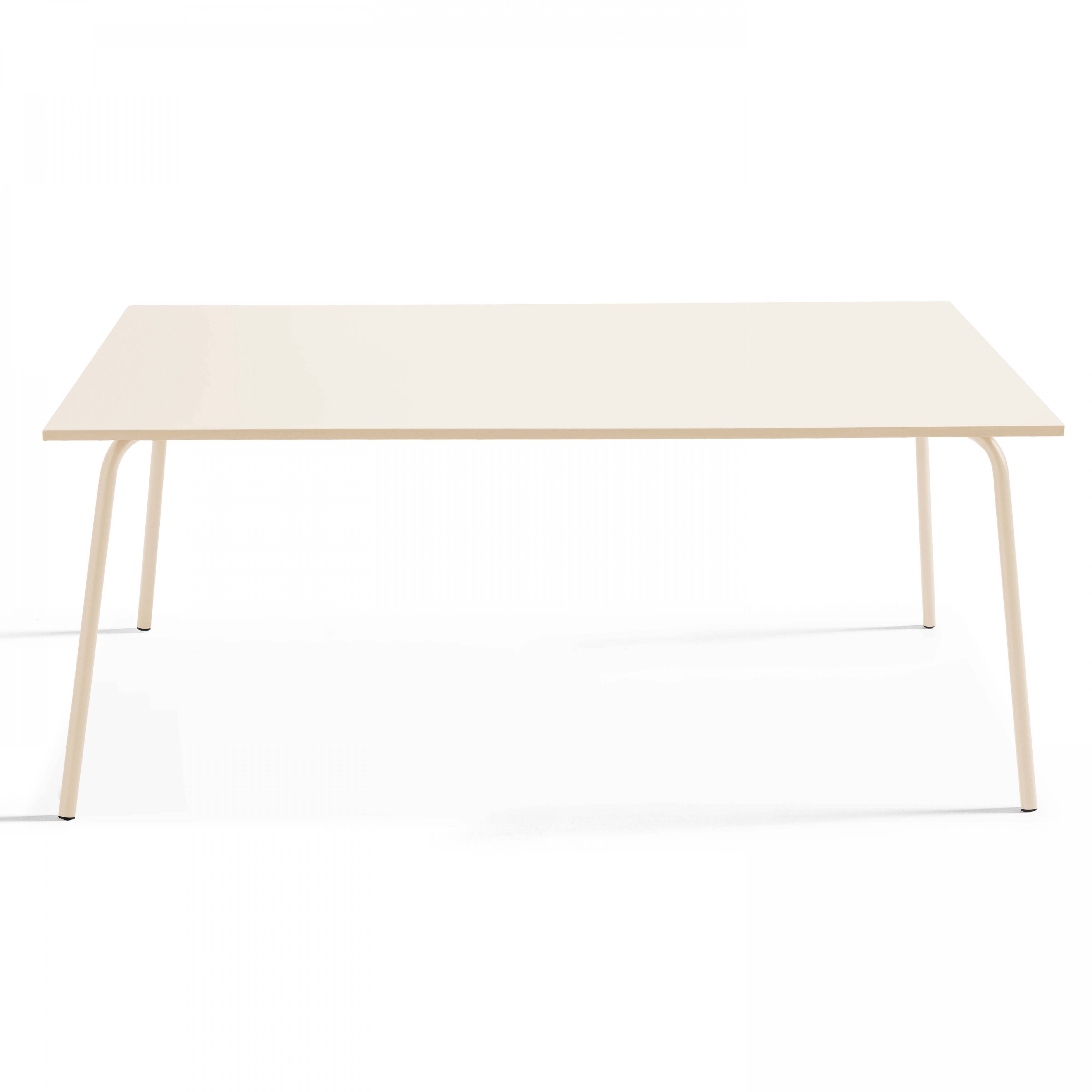 Oviala - Ensemble table de jardin et 8 chaises bistrot en acier ivoire Palavas - Oviala - Image 4