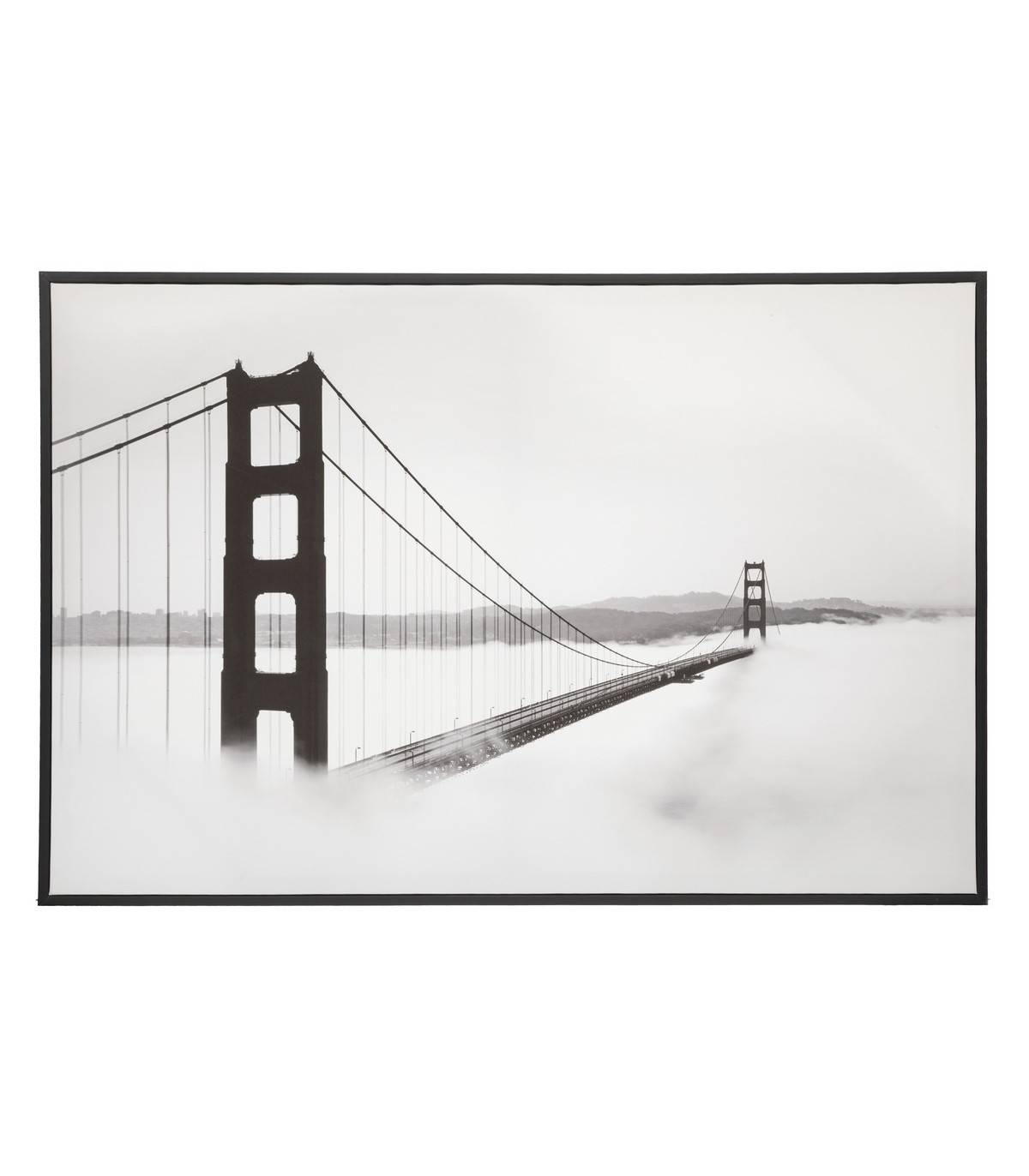 Tableau Toile murale imprimée et encadrée Pont du Golden Gate 90 x 60 cm - Image 1