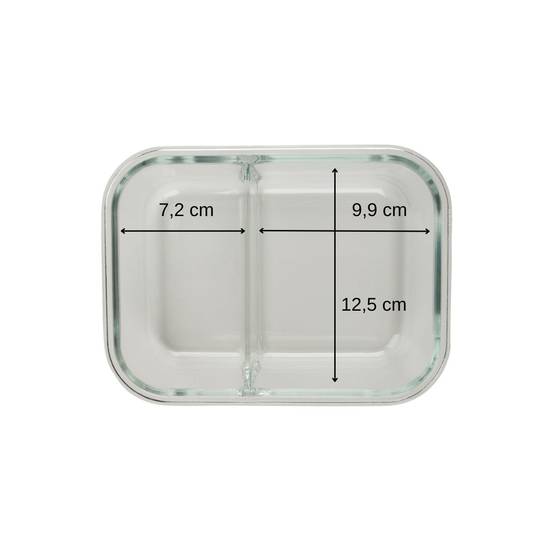 Boîte à repas en verre avec deux compartiments 1000 ml Fackelmann Move - Image 3