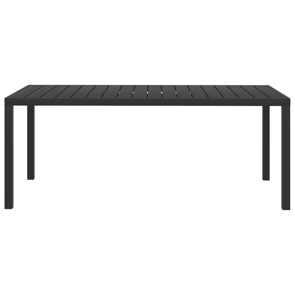 Vidaxl - Table de jardin Noir 185 x 90 x 74 cm Aluminium et WPC vidaXL 42792 - Image 7