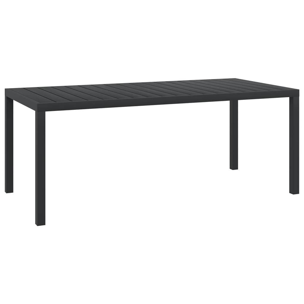 Vidaxl - Table de jardin Noir 185 x 90 x 74 cm Aluminium et WPC vidaXL 42792 - Image 1