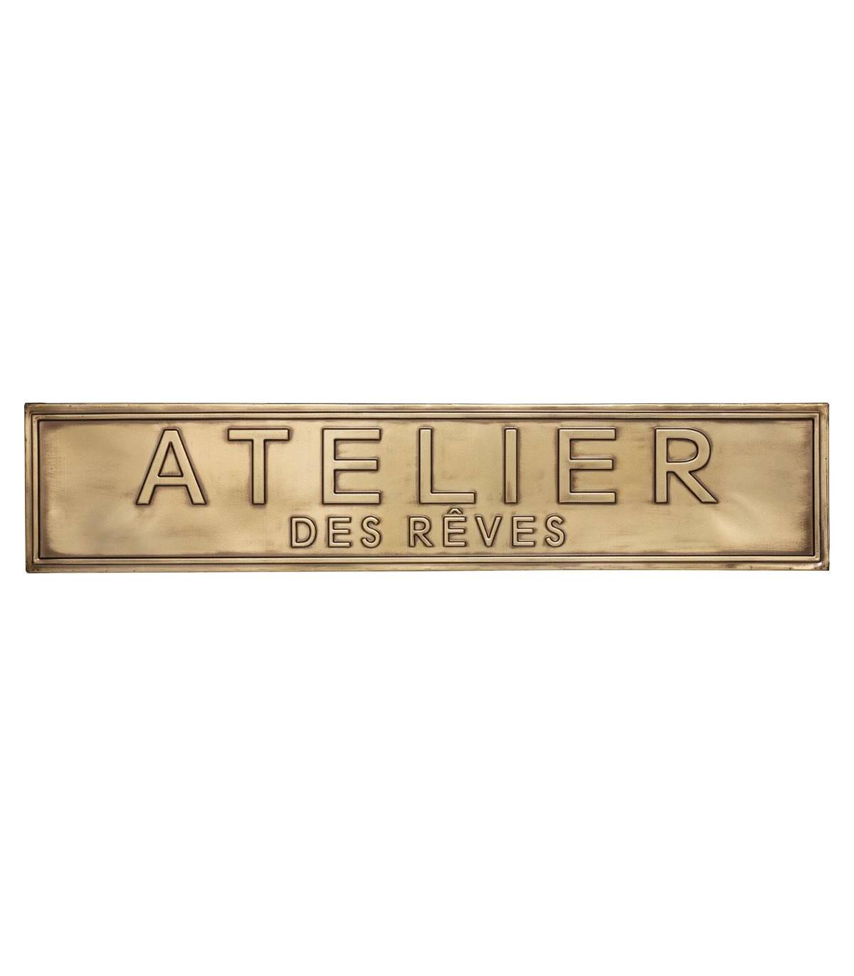 Décoration murale en Métal doré Lettres en relief  99 x 20 cm - Image 1