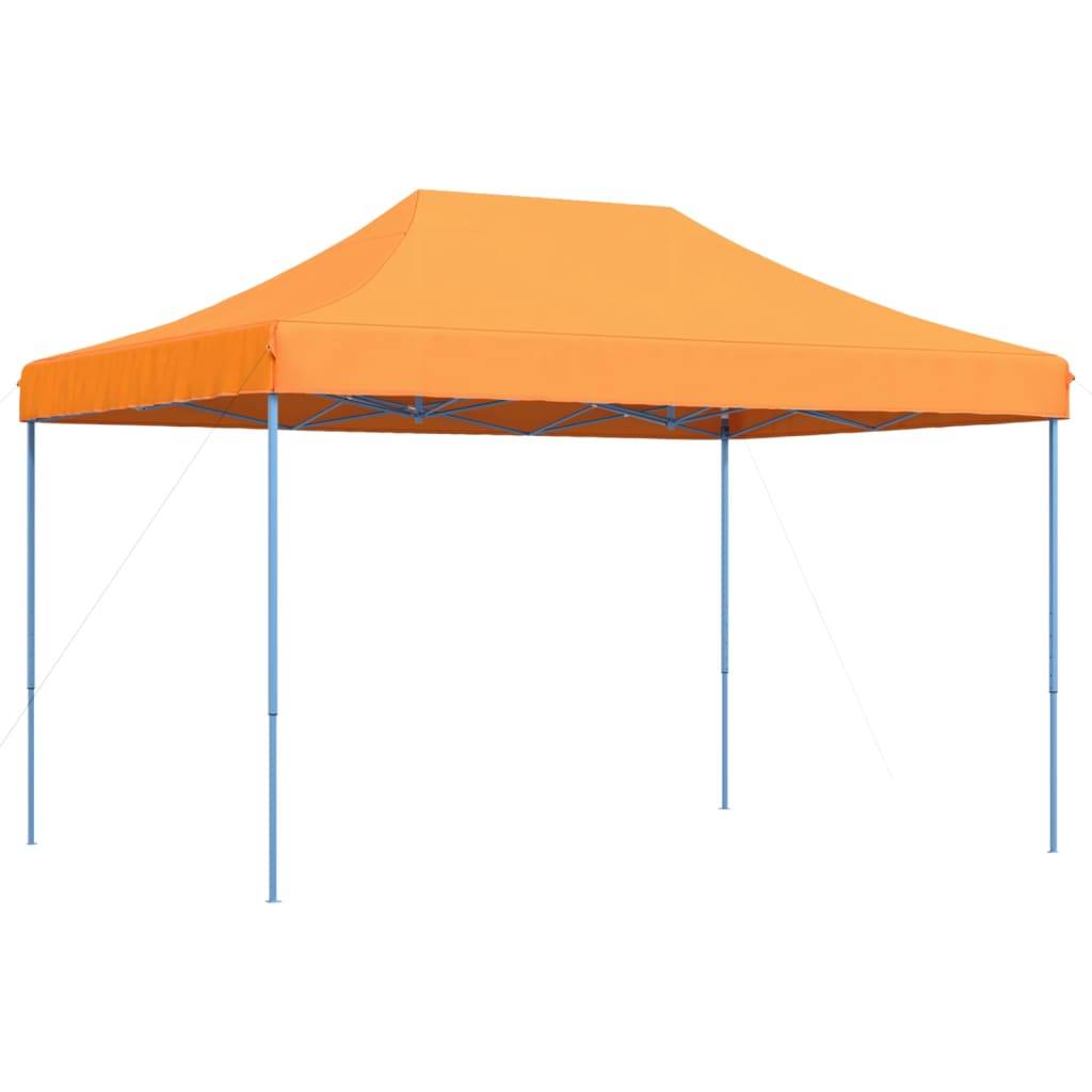 Tente de réception pliable acier et tissu Oxford orange 410 x 279 x 315 cm - PANGIVO - Image 4
