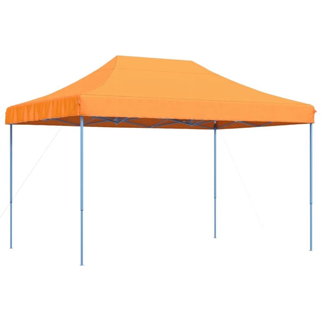 Tente de réception pliable acier et tissu Oxford orange 410 x 279 x 315 cm - PANGIVO - Image 2