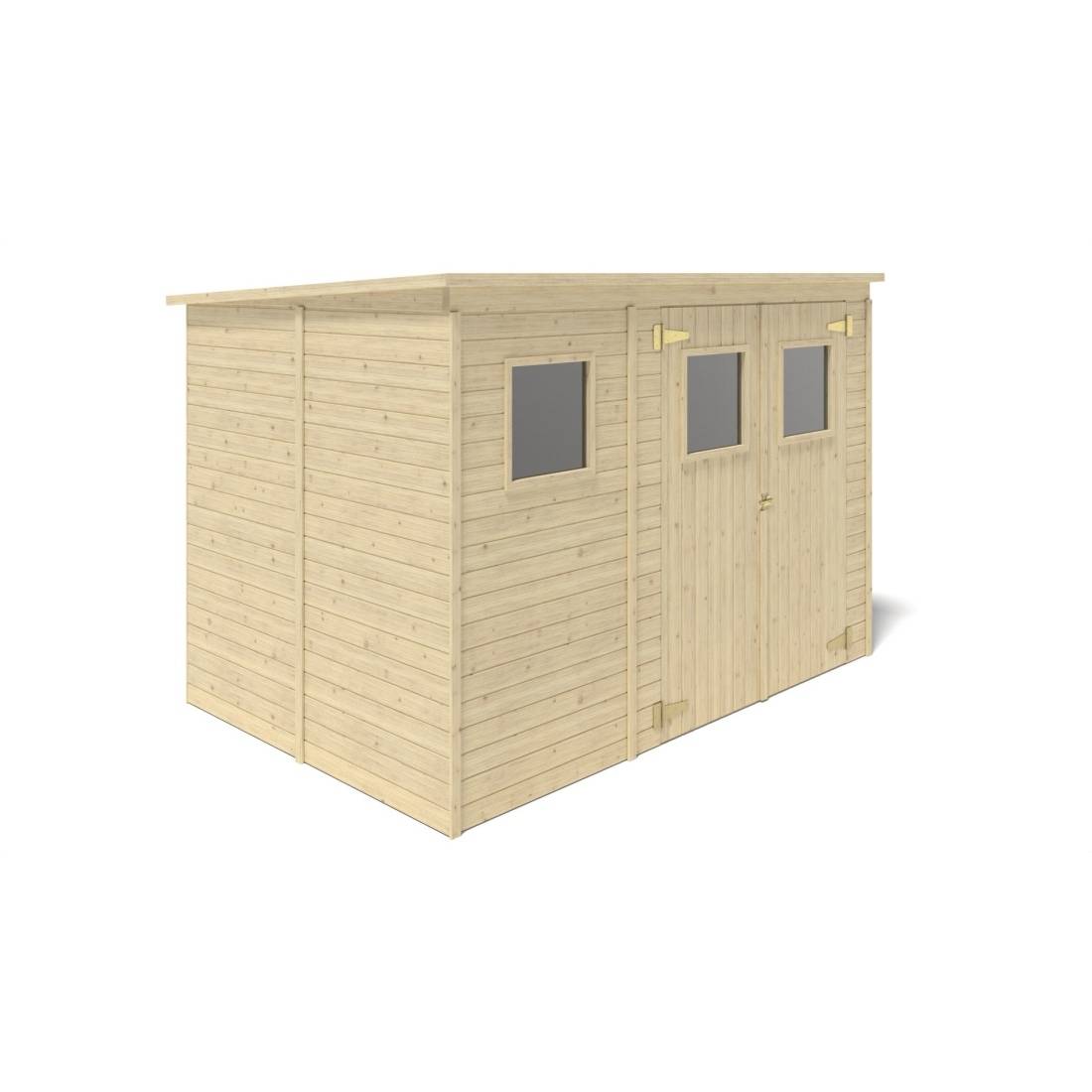 Altanka - Abri de jardin en bois 4.86 m2 - 2.7x1.8 m - Couleur: naturel - DOM421 - ALTANKA - Image 6