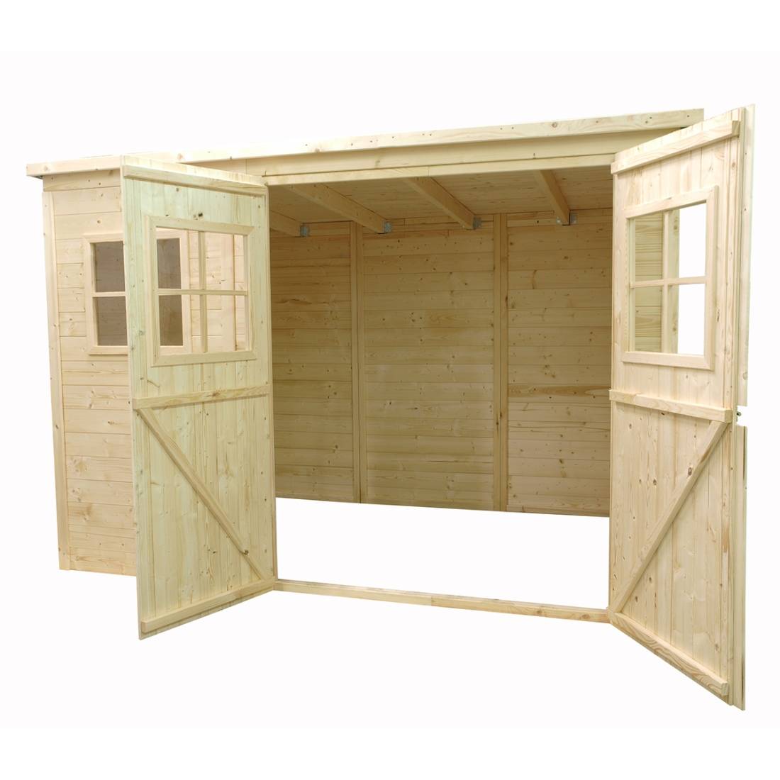 Altanka - Abri de jardin en bois 4.86 m2 - 2.7x1.8 m - Couleur: naturel - DOM421 - ALTANKA - Image 4
