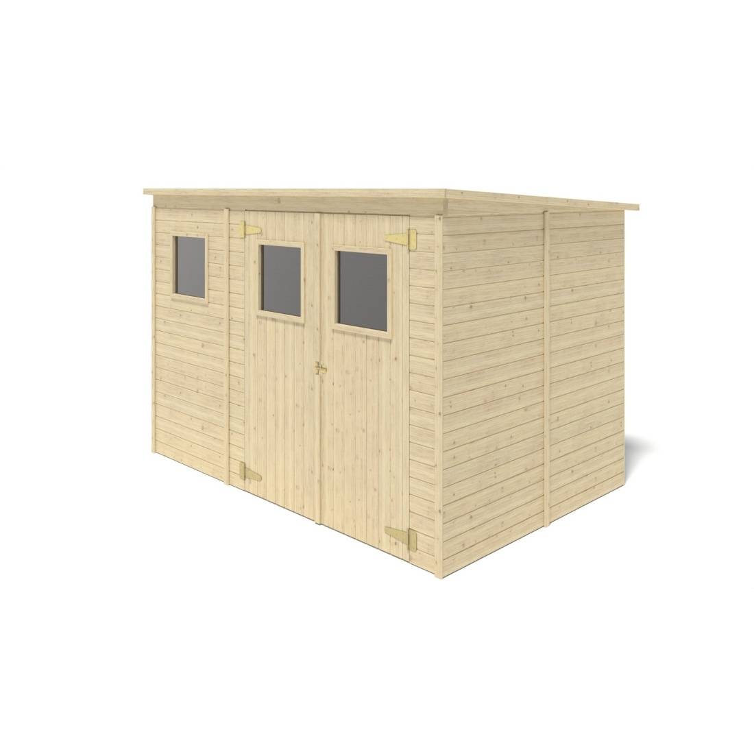 Altanka - Abri de jardin en bois 4.86 m2 - 2.7x1.8 m - Couleur: naturel - DOM421 - ALTANKA - Image 5