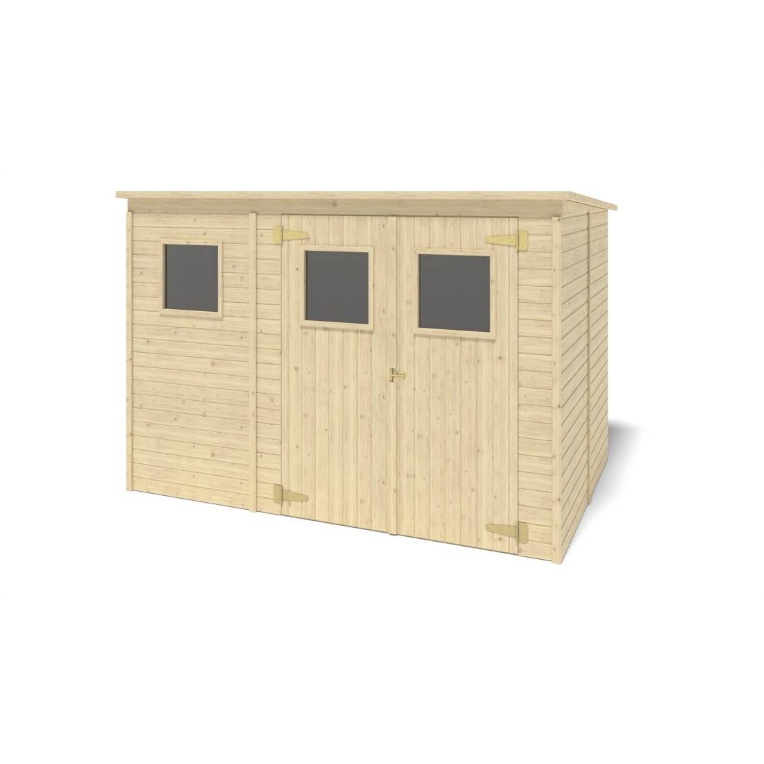 Altanka - Abri de jardin en bois 4.86 m2 - 2.7x1.8 m - Couleur: naturel - DOM421 - ALTANKA - Image 1