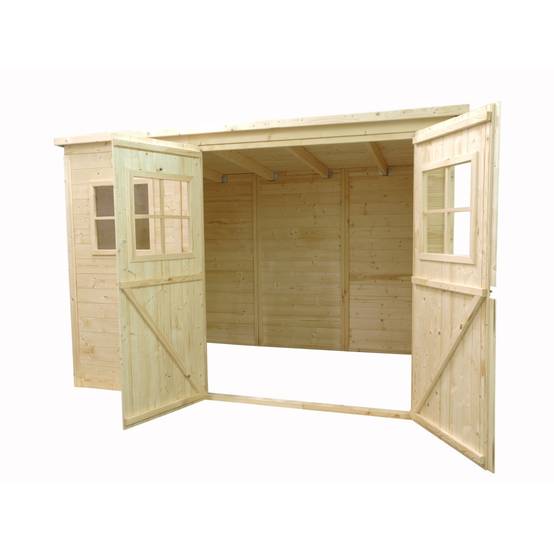 Altanka - Abri de jardin en bois 4.86 m2 - 2.7x1.8 m - Couleur: naturel - DOM421 - ALTANKA - Image 7