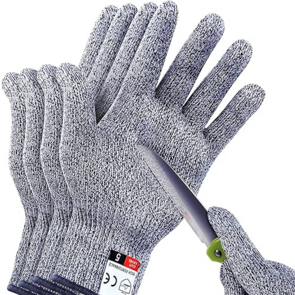 DtopbuyAge - Lot De 4 Gants Anti - Coupures Niveau 5 (2M+2L) - Image 1