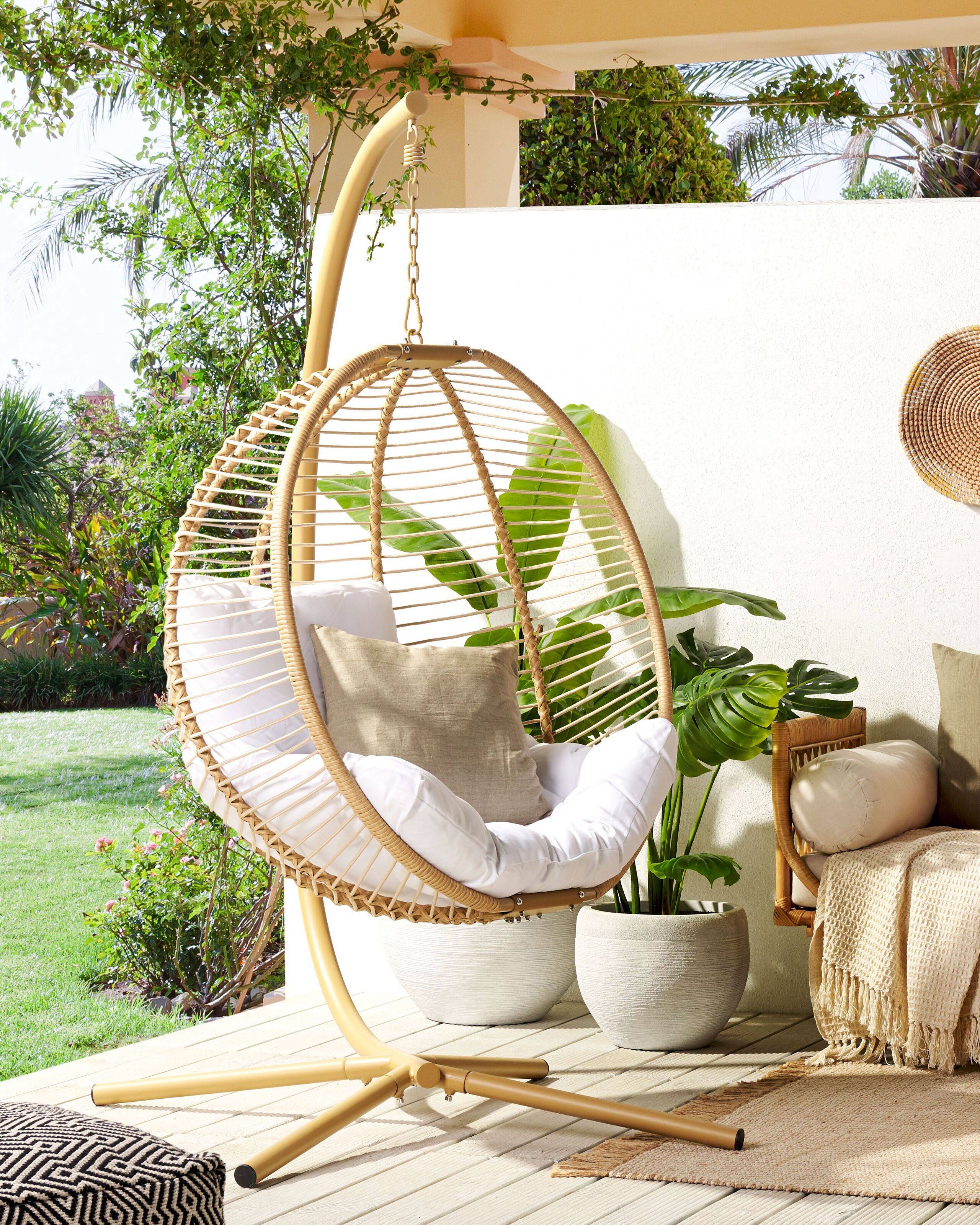 Beliani - Chaise porte-à-faux Tissu Beige ARCO - Beliani - Image 1