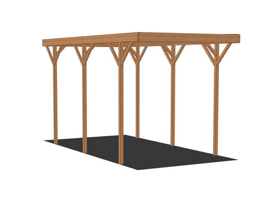 Green Outside - CARPORT BOIS 24,50 m² EAZY-LODGE Carprotect CAMP'CAR douglas 1pl. - Image 1