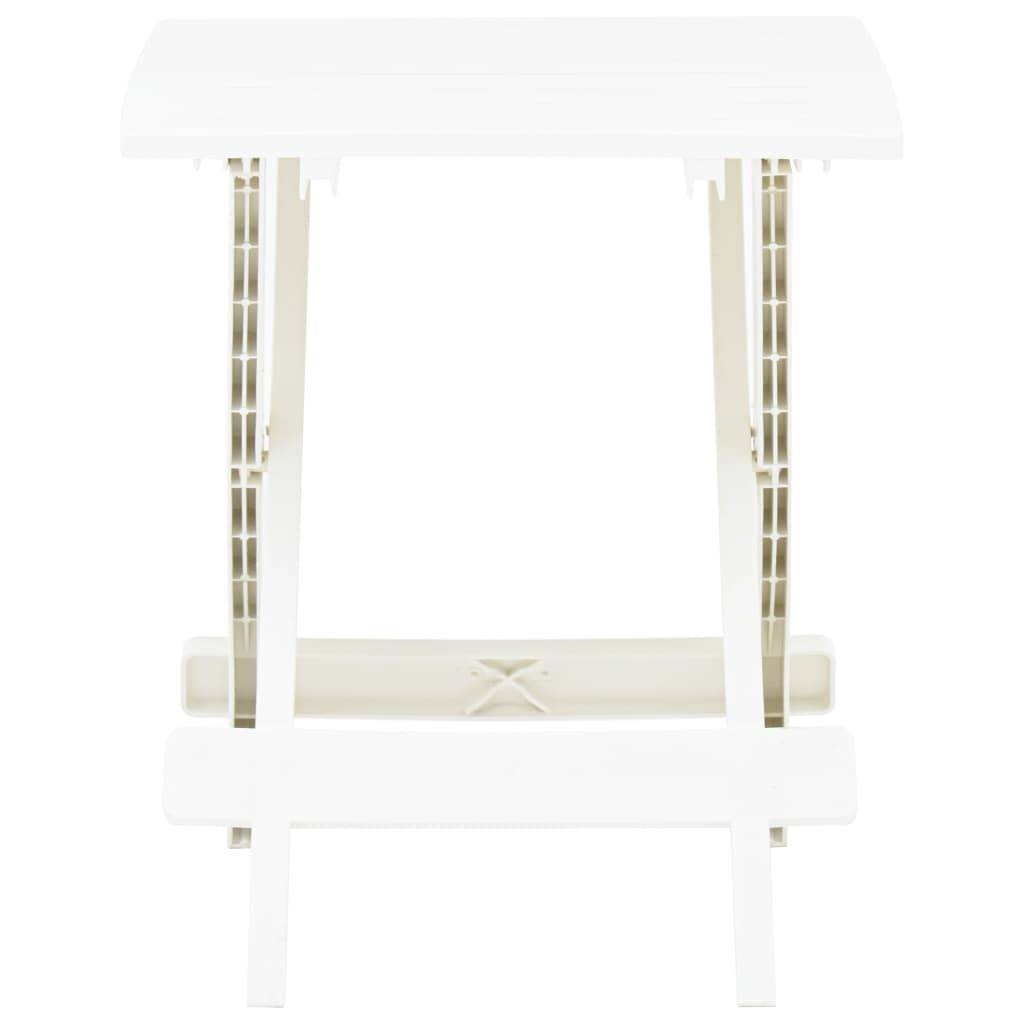 Petite Table d'Appoint Pliable Blanche 45x43 cm, Table Basse de Jardin ou Camping – ComfortXL Outdoor Living - Image 2