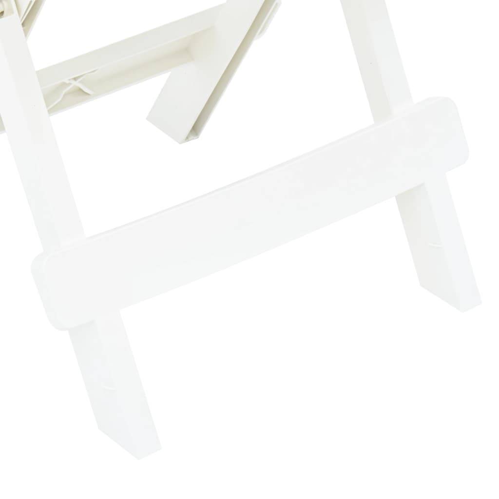 Petite Table d'Appoint Pliable Blanche 45x43 cm, Table Basse de Jardin ou Camping – ComfortXL Outdoor Living - Image 5