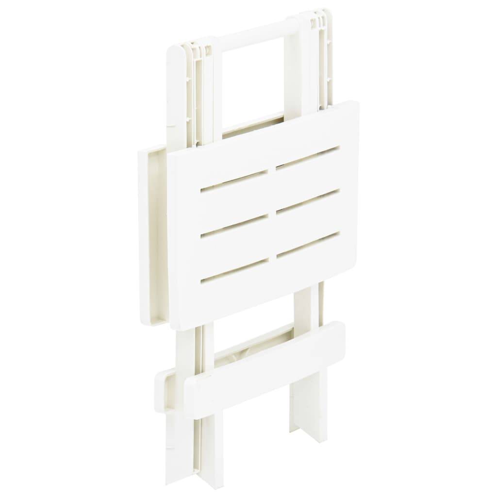 Petite Table d'Appoint Pliable Blanche 45x43 cm, Table Basse de Jardin ou Camping – ComfortXL Outdoor Living - Image 4