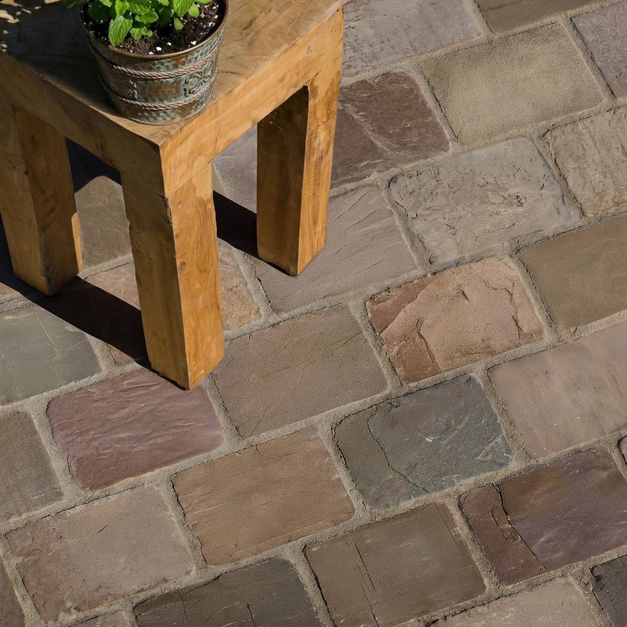 Pavé Grès Kandla Multicolore 20x14x2-2,5 cm (vendu au m² - 30 pavés/m²) - RO'MA NATURE - Image 1