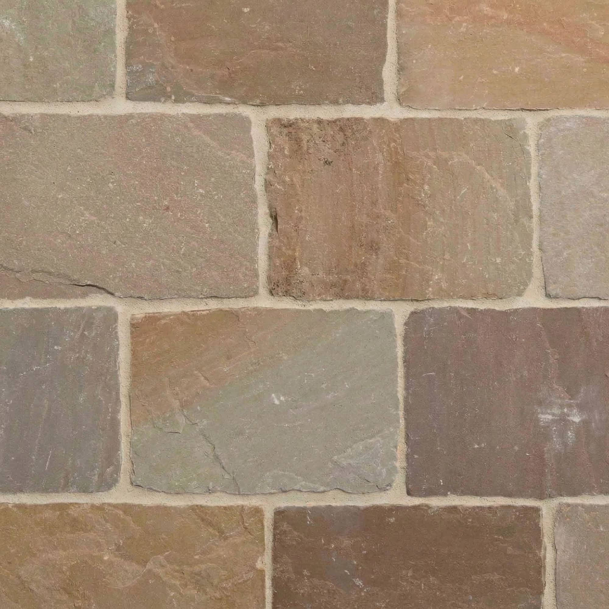 Pavé Grès Kandla Multicolore 20x14x2-2,5 cm (vendu au m² - 30 pavés/m²) - RO'MA NATURE - Image 2