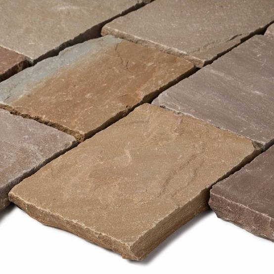 Pavé Grès Kandla Multicolore 20x14x2-2,5 cm (vendu au m² - 30 pavés/m²) - RO'MA NATURE - Image 7