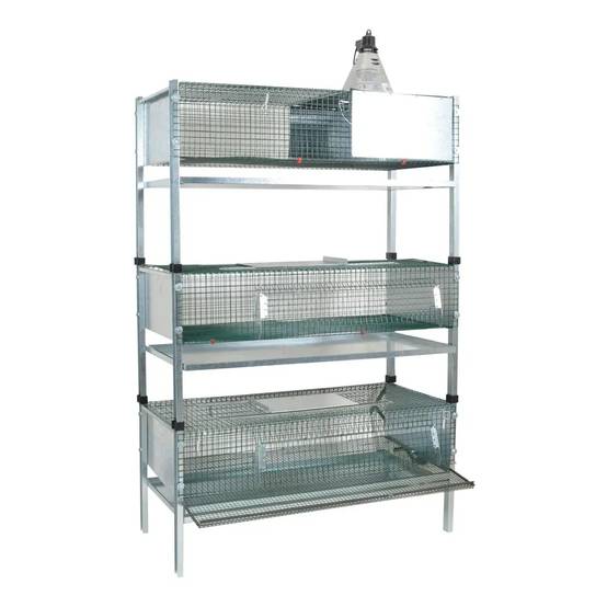 Lot de 3 cages d'élevage cailles calva 100 X 50 X 180 cm - Image 1