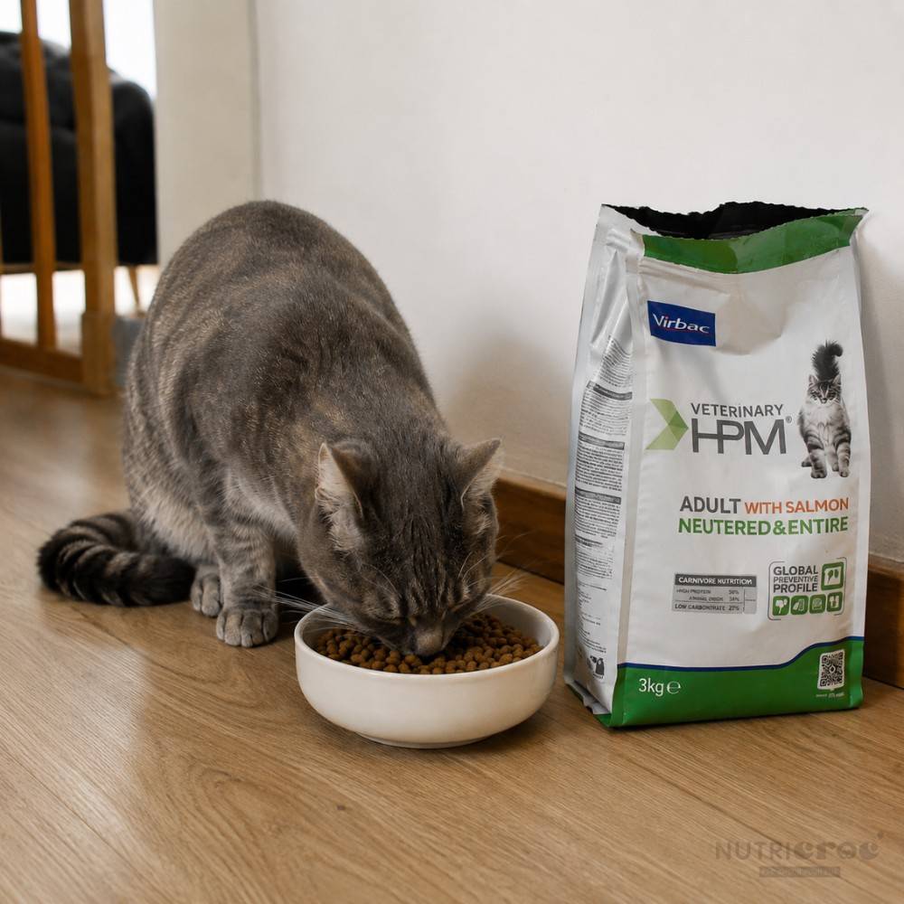 CROQUETTES CHAT VETERINARY HPM CAT ADULT NEUTERED & ENTIRE SAUMON - VIRBAC 7 kg - Image 6