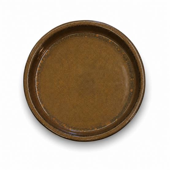 Soucoupe ronde 21cm miel ambré - Image 1