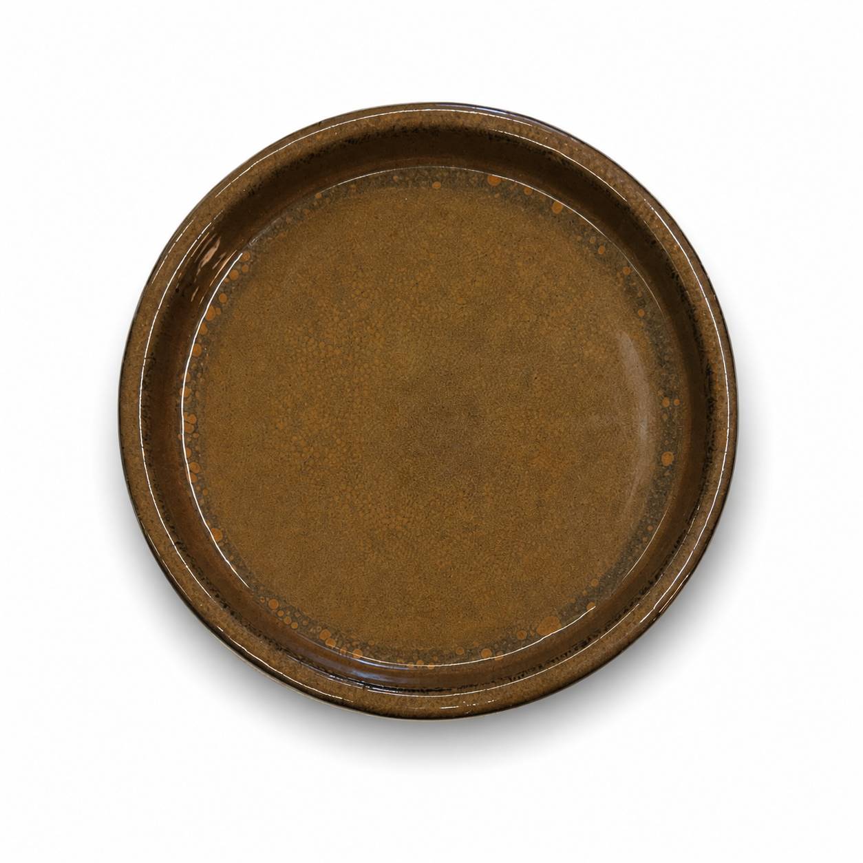 Soucoupe ronde 21cm miel ambré