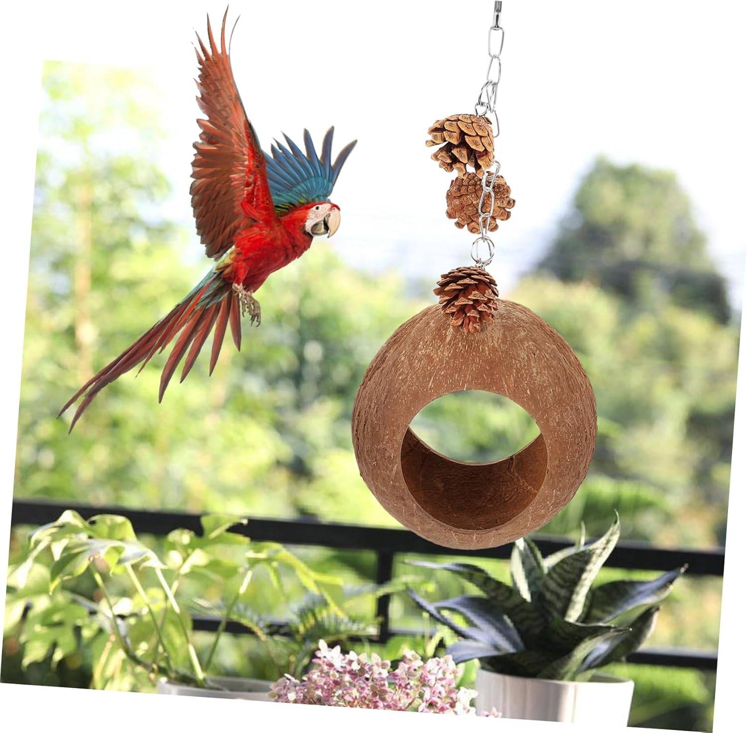 DtopbuyAge - Nid Suspendu 100% Naturel en Coco pour Perroquets. Balançoire et Jouet de Confort pour Perruches et Oiseaux DtopbuyAge - Image 4