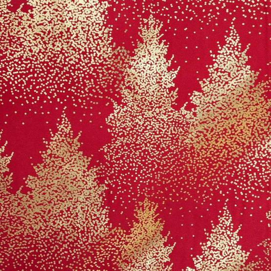 Atmosphera - Nappe Imprimée Sapin "Colorama" 140x240cm Rouge - Image 2