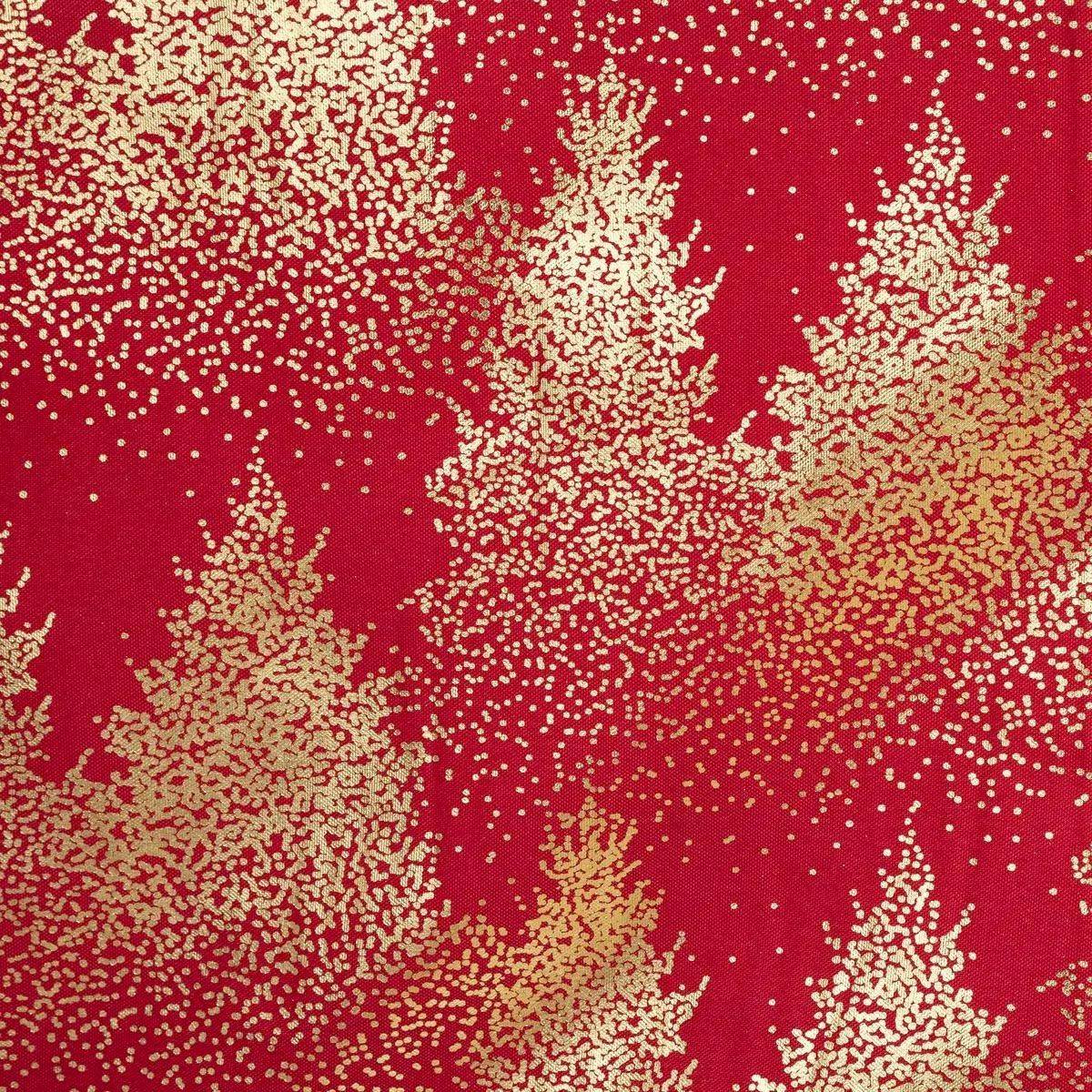 Atmosphera - Nappe Imprimée Sapin "Colorama" 140x240cm Rouge - Image 2