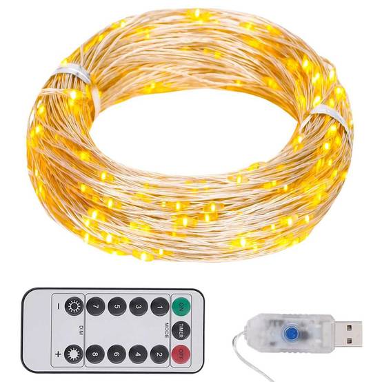 Vidaxl - Guirlande LED avec 150 LED Blanc chaud 15 m vidaXL 330048 - Image 2