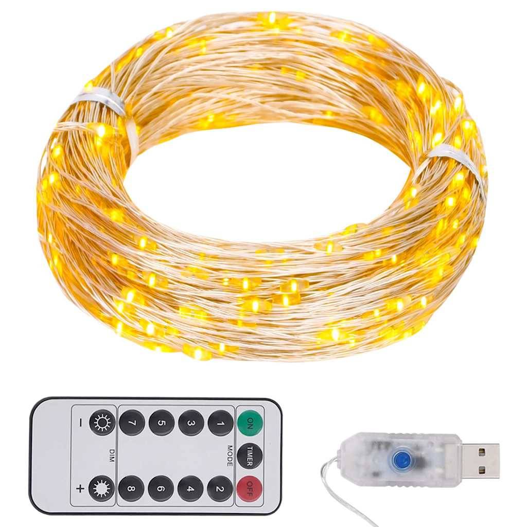 Vidaxl - Guirlande LED avec 150 LED Blanc chaud 15 m vidaXL 330048 - Image 2
