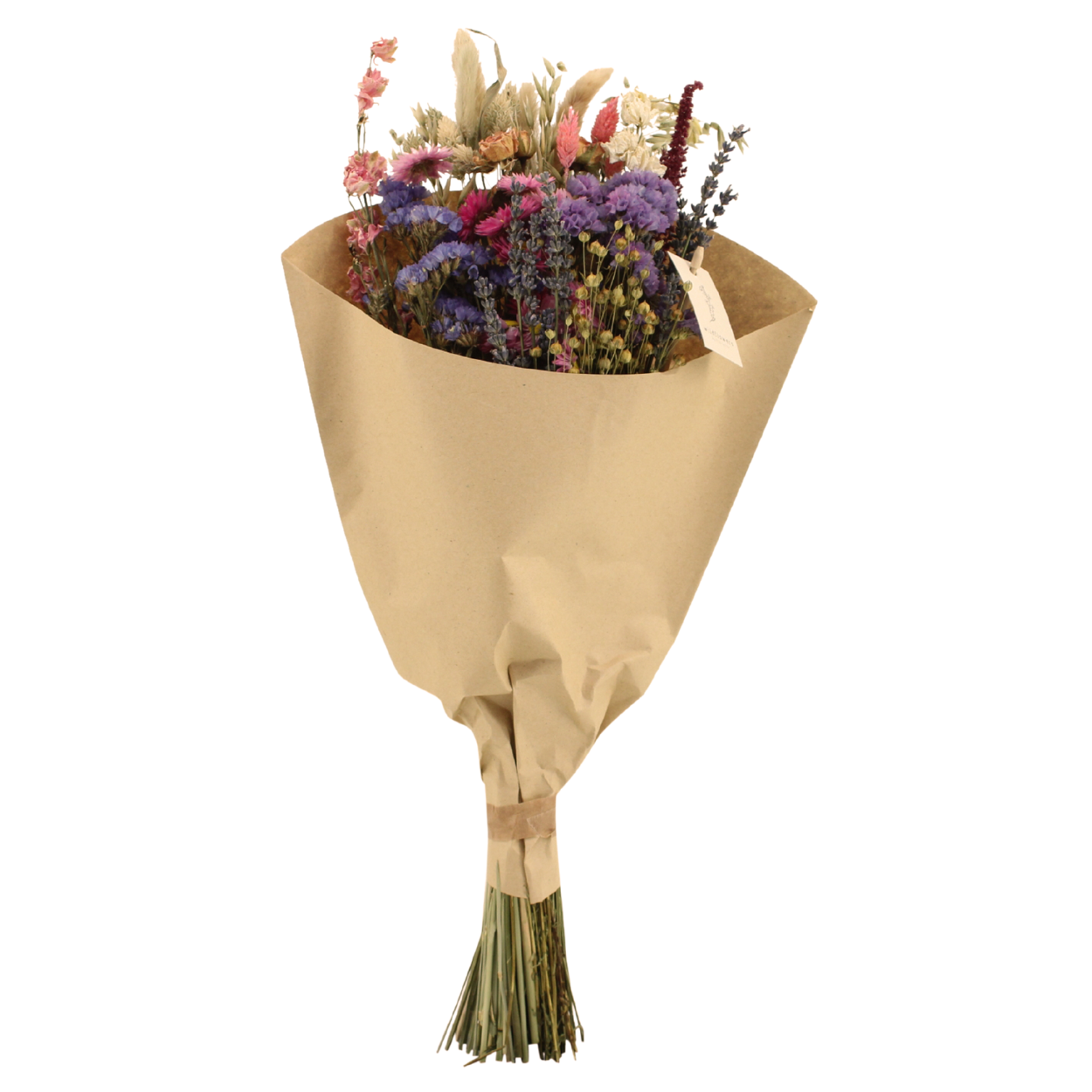 Bouquet de fleurs séchées des champs rose - Ø20cm - ↕50cm - Image 1