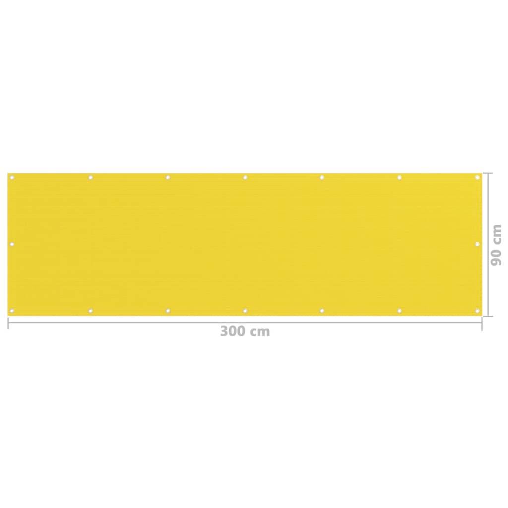 Helloshop26 - Écran de balcon brise pare vue protection confidentialité 90 x 300 cm PEHD jaune - Image 5