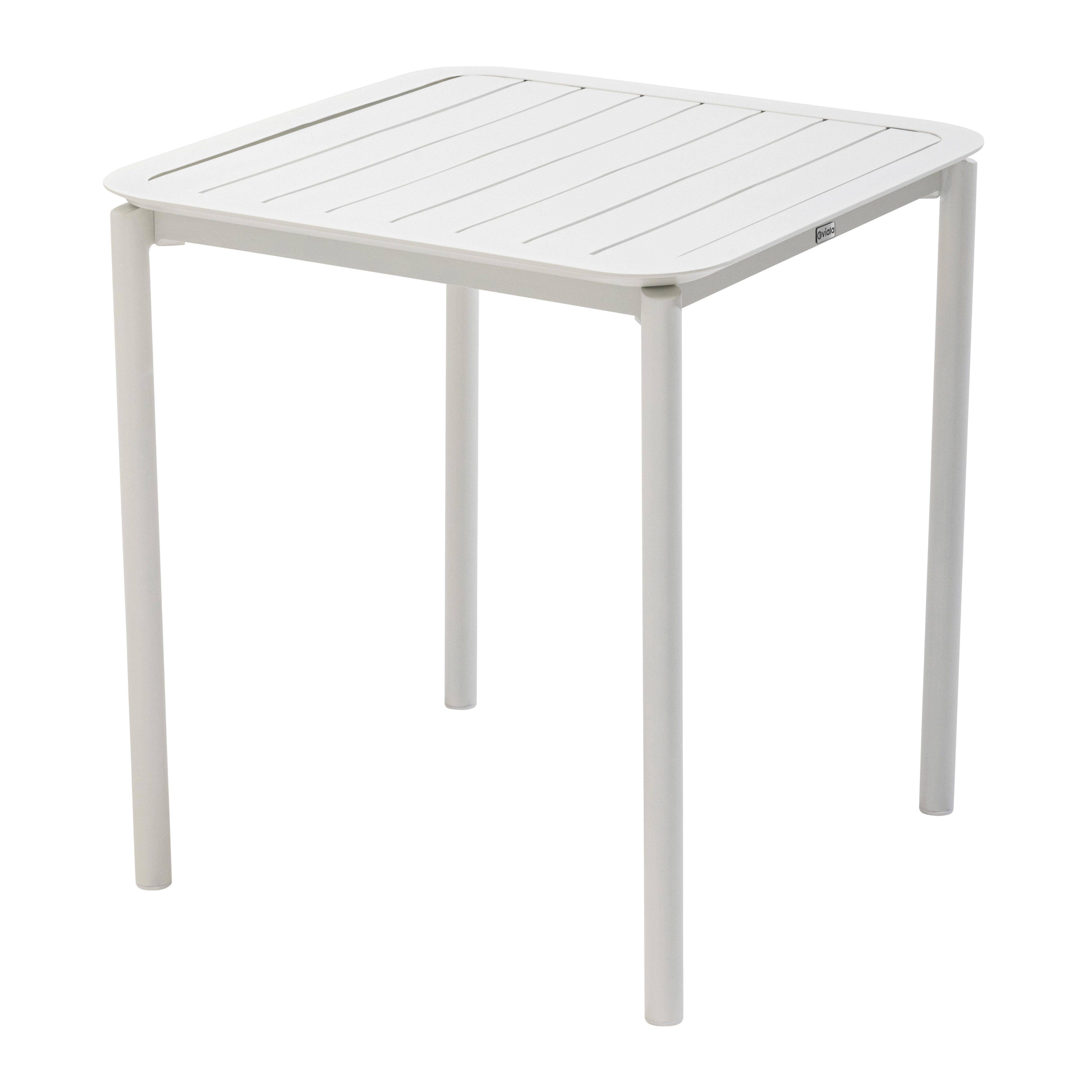 Oviala - Ensemble table de terrasse 70cm et 4 chaises blanc Almada - Oviala - Image 5