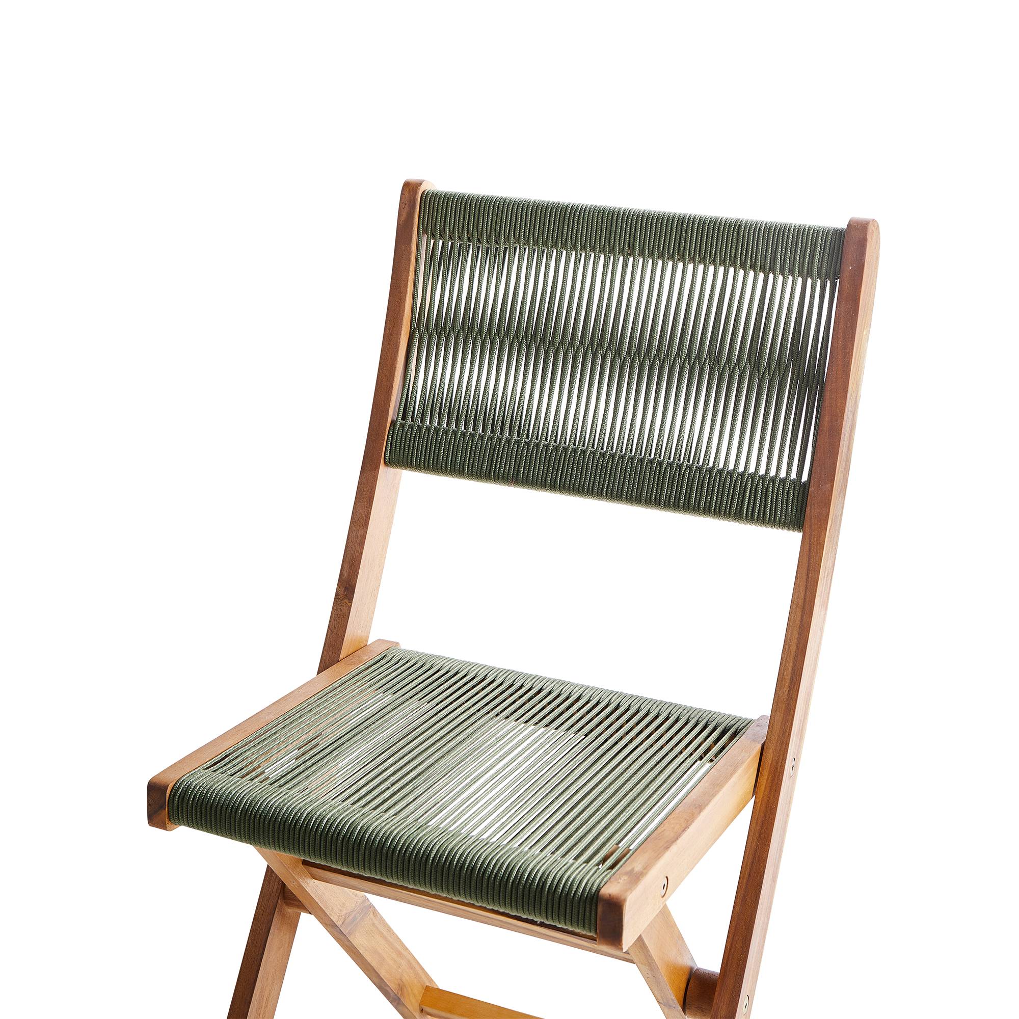 Beliani - Chaise de jardin Acacia Vert PROSSEDI - 42x50x84- Beliani - Image 7