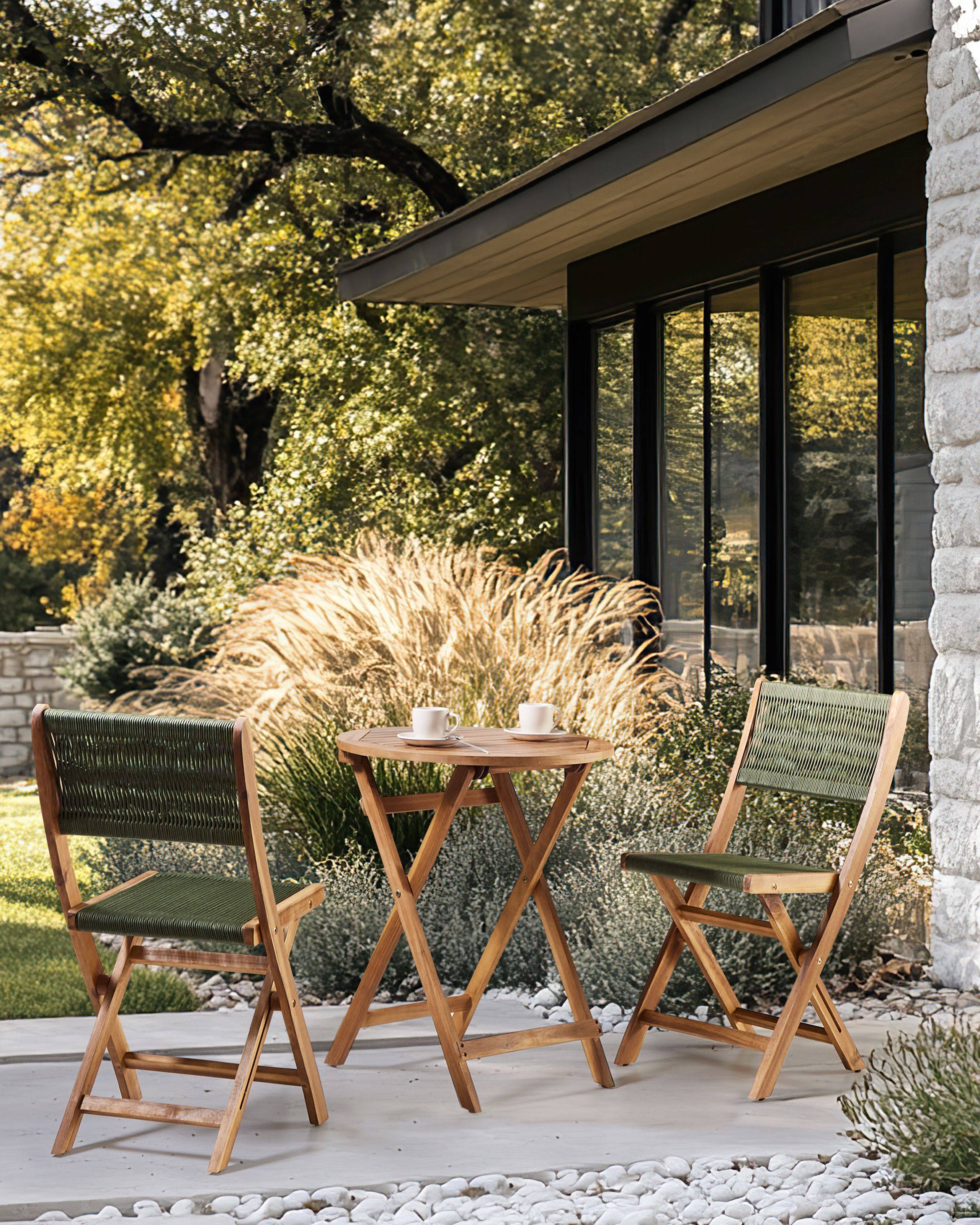 Beliani - Chaise de jardin Acacia Vert PROSSEDI - 42x50x84- Beliani - Image 1