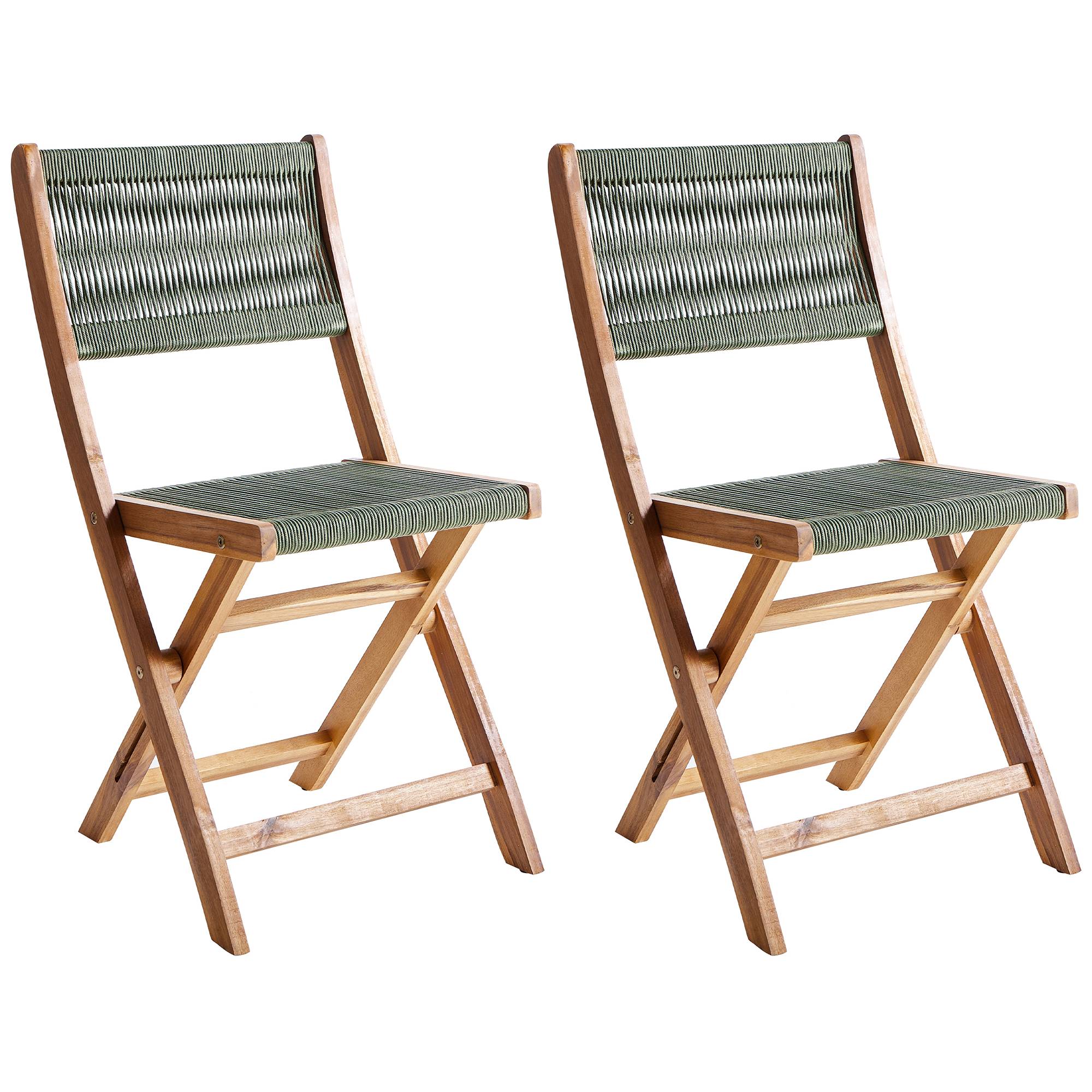 Beliani - Chaise de jardin Acacia Vert PROSSEDI - 42x50x84- Beliani - Image 2