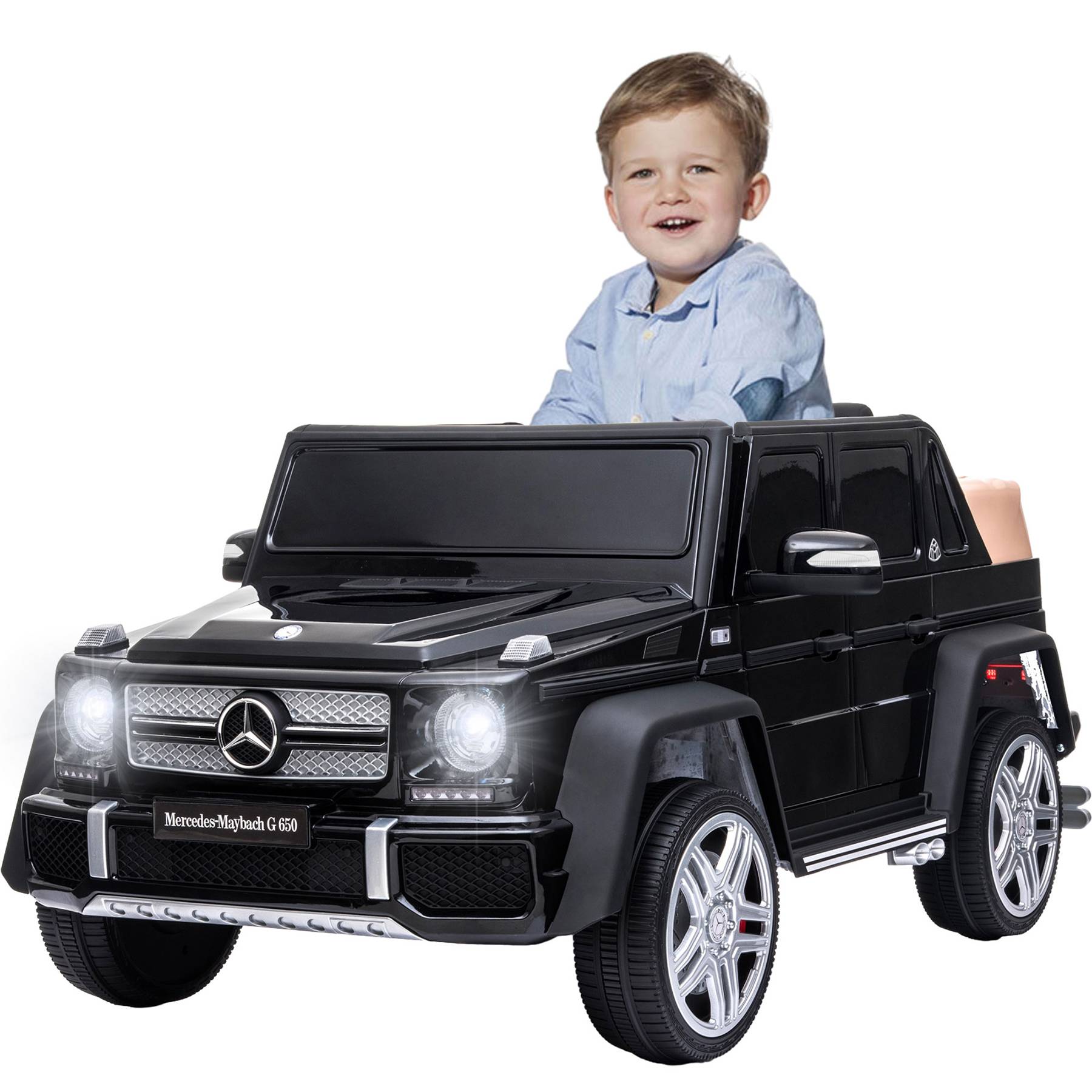 0 - Voiture électrique pour enfants Mercedes-Maybach G650 - ORYXEARTH - noir - Batterie 12V - Vitesse 3-5 km/h - Image 1