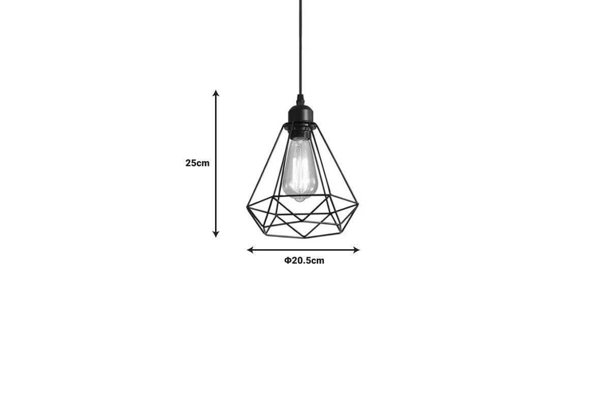 Entrepotbrico - Plafonnier suspension luminaire métal noir 20,5x25 cm - Image 3
