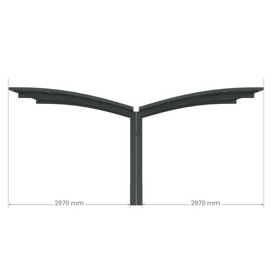 Carport Aluminium Autoportant BOLTON - 500 x 600 - 2 Voiture - Toiture en Polycarbonate Traite Anti-UV - Image 7