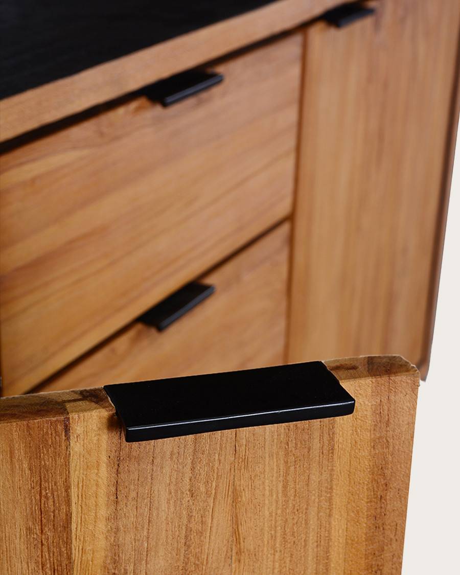 Indra - Buffet bas en teck recyclé bicolore 160 cm - UNIQKA - Image 10