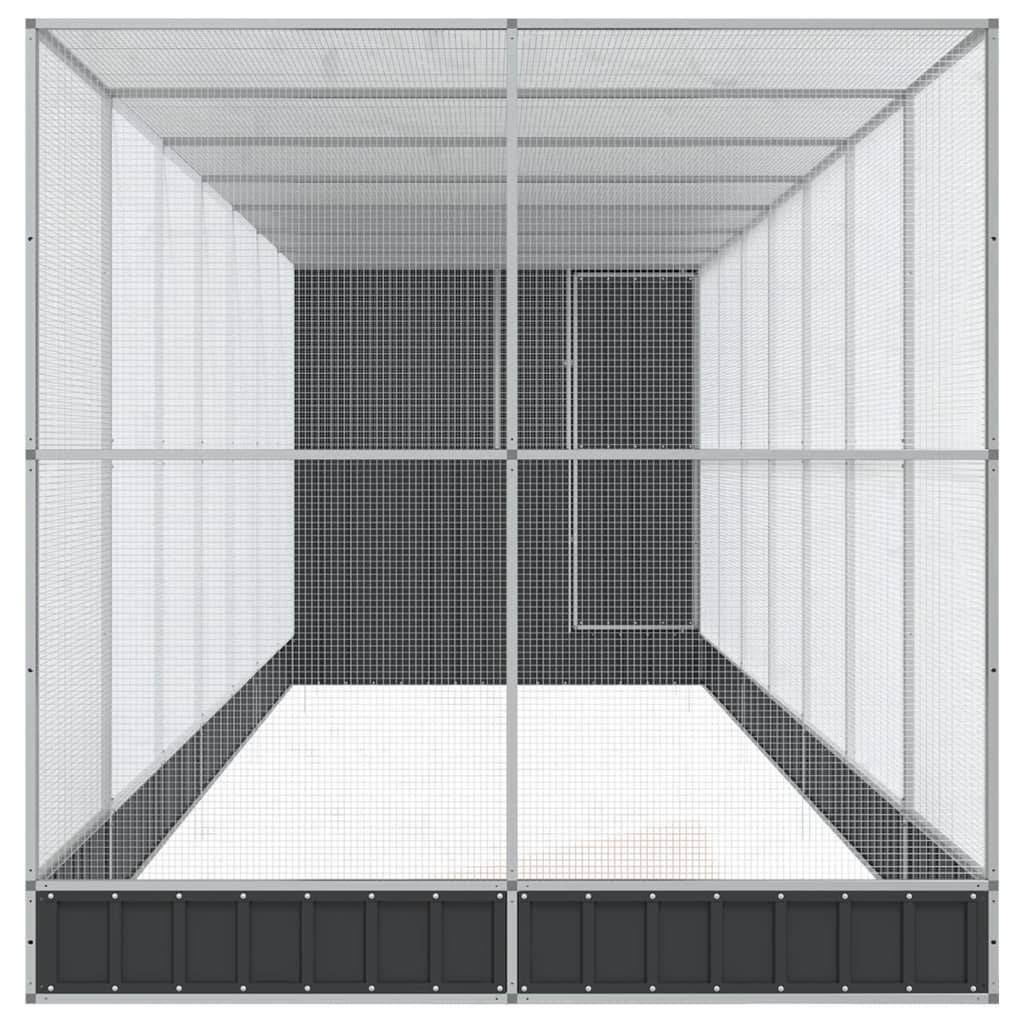 Grande Volière Acier Galvanisé Extension Argent 830x203x216cm - ComfortXL Outdoor Living - Image 4